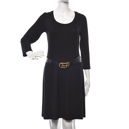 Gucci Calfskin Double G Reversible 37mm Belt 85 34 Black Cocoa 2 of 6