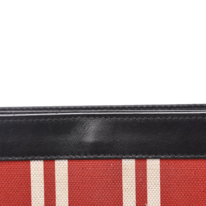 Balenciaga Cotton Canvas Striped Pochette Crossbody Bag Red 11 of 11