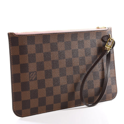 Louis Vuitton Damier Ebene Neverfull MM GM Pochette Rose Ballerine 2 of 9