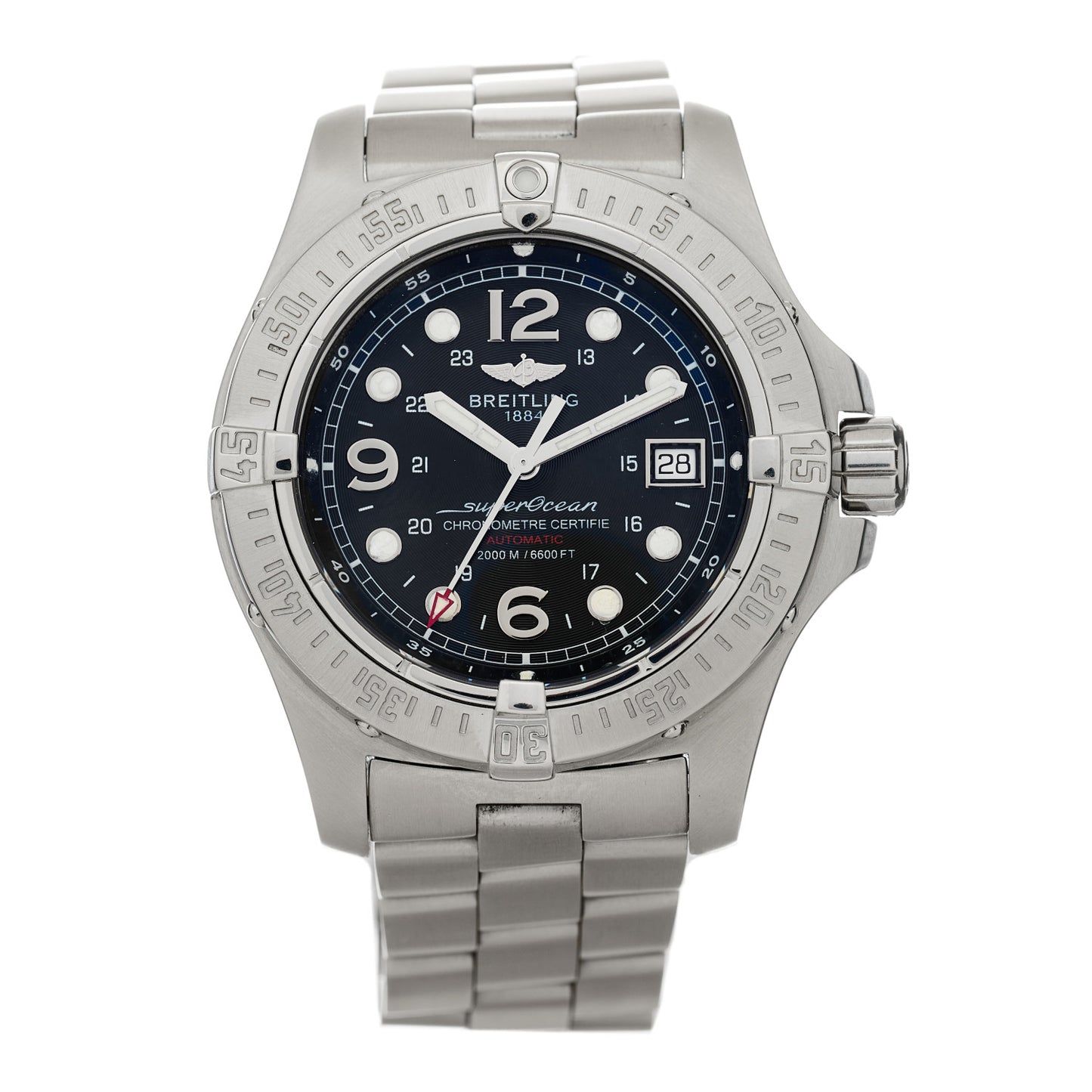 Stainless Steel 44mm Superocean Steelfish Automatic Watch Blue A17390