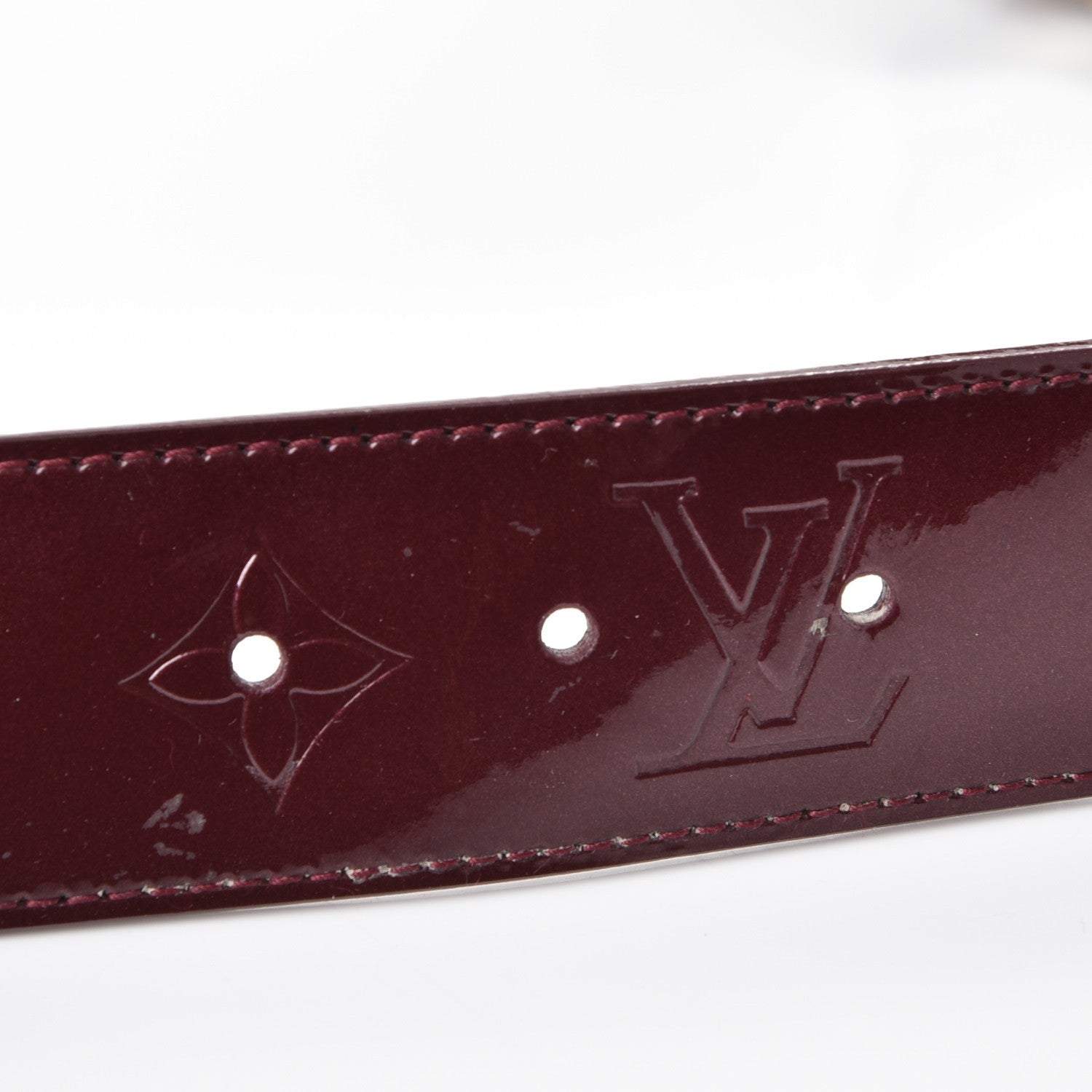 Louis Vuitton Vernis LV Facettes Belt 90 36 Rouge Fauviste 10 of 13