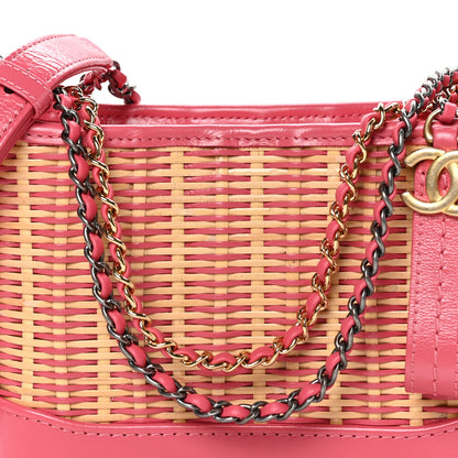 Chanel Rattan Calfskin Small Gabrielle Hobo Beige Pink 8 of 10