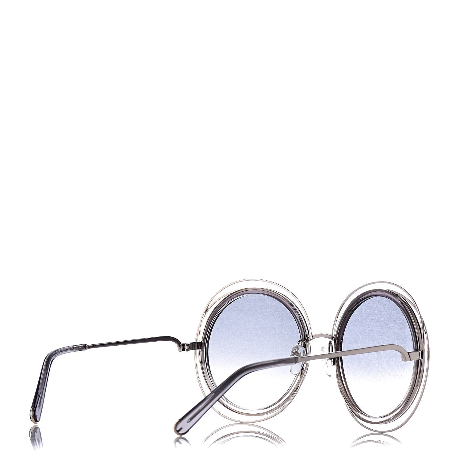 Chloe Oversized Round Carlina Sunglasses CE120S Silver 4 of 7