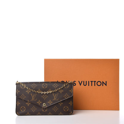 Louis Vuitton Monogram Pochette Felicie Chain Wallet Fuchsia 9 of 9