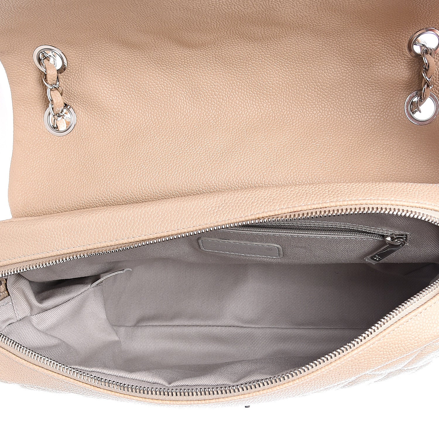 Chanel Caviar Quilted Jumbo Easy Flap Beige 4 of 10