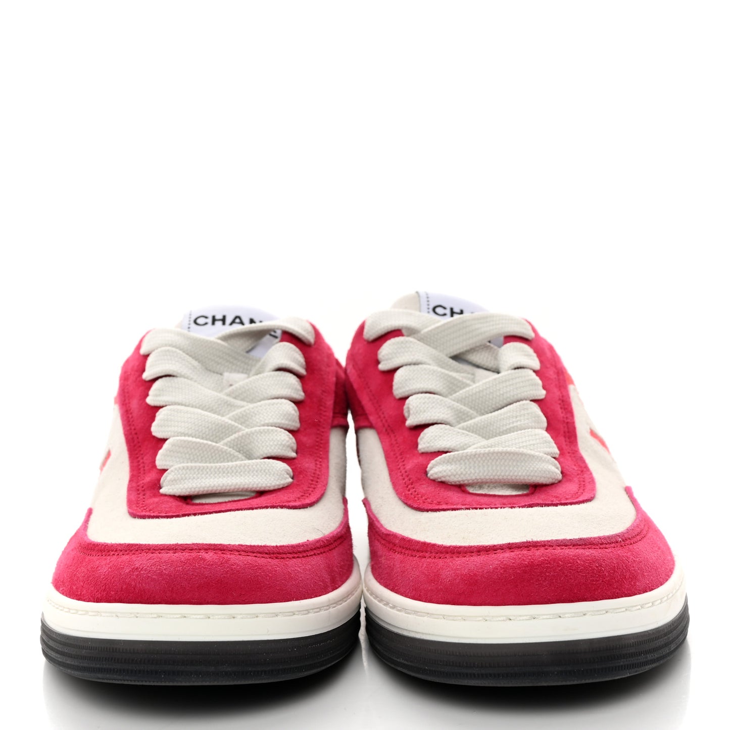 Suede Kidskin Womens CC Sneakers 40 Dark Pink White