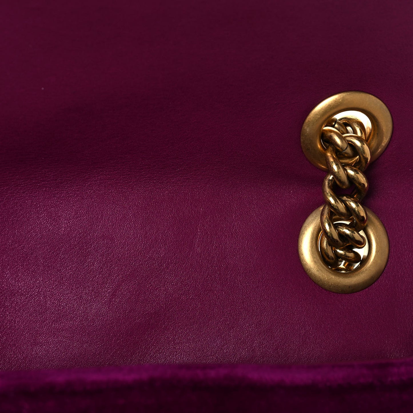 Velvet Matelasse Medium GG Marmont Shoulder Bag Fuchsia Violet Cyclamen
