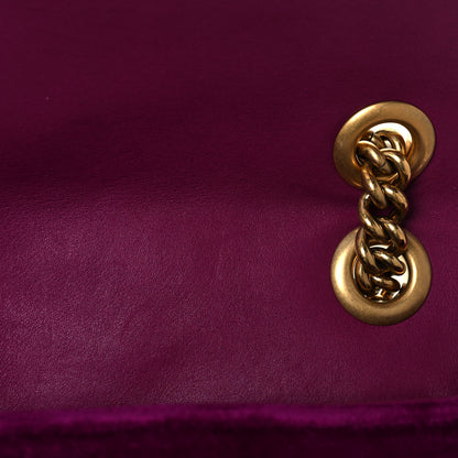 Gucci Velvet Matelasse Medium GG Marmont Shoulder Bag Fuchsia Violet Cyclamen 14 of 14