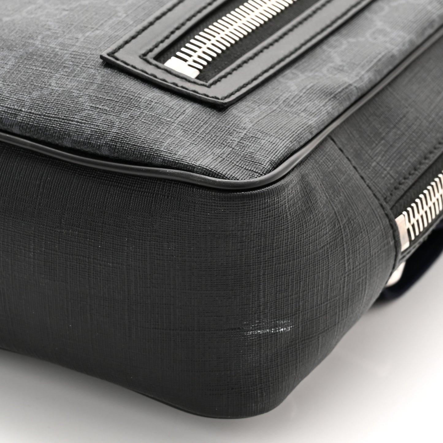 GG Supreme Monogram Web Belt Bag Black Grey
