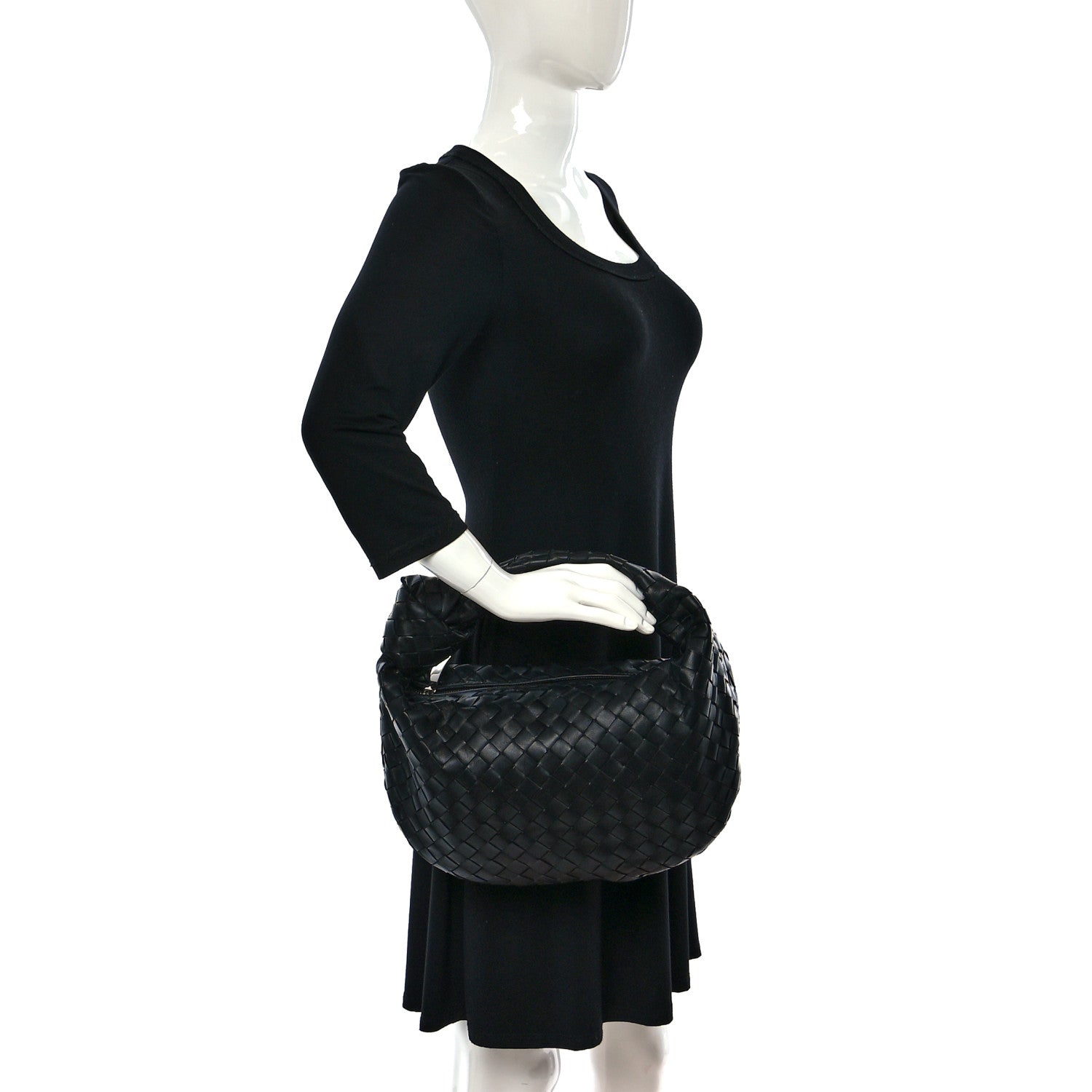 Bottega Veneta Nappa Intrecciato Teen Jodie Hobo Black 2 of 8