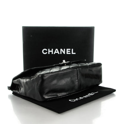 Chanel Glazed Calfskin Quilted Small CC Delivery Tote Black 4 of 8