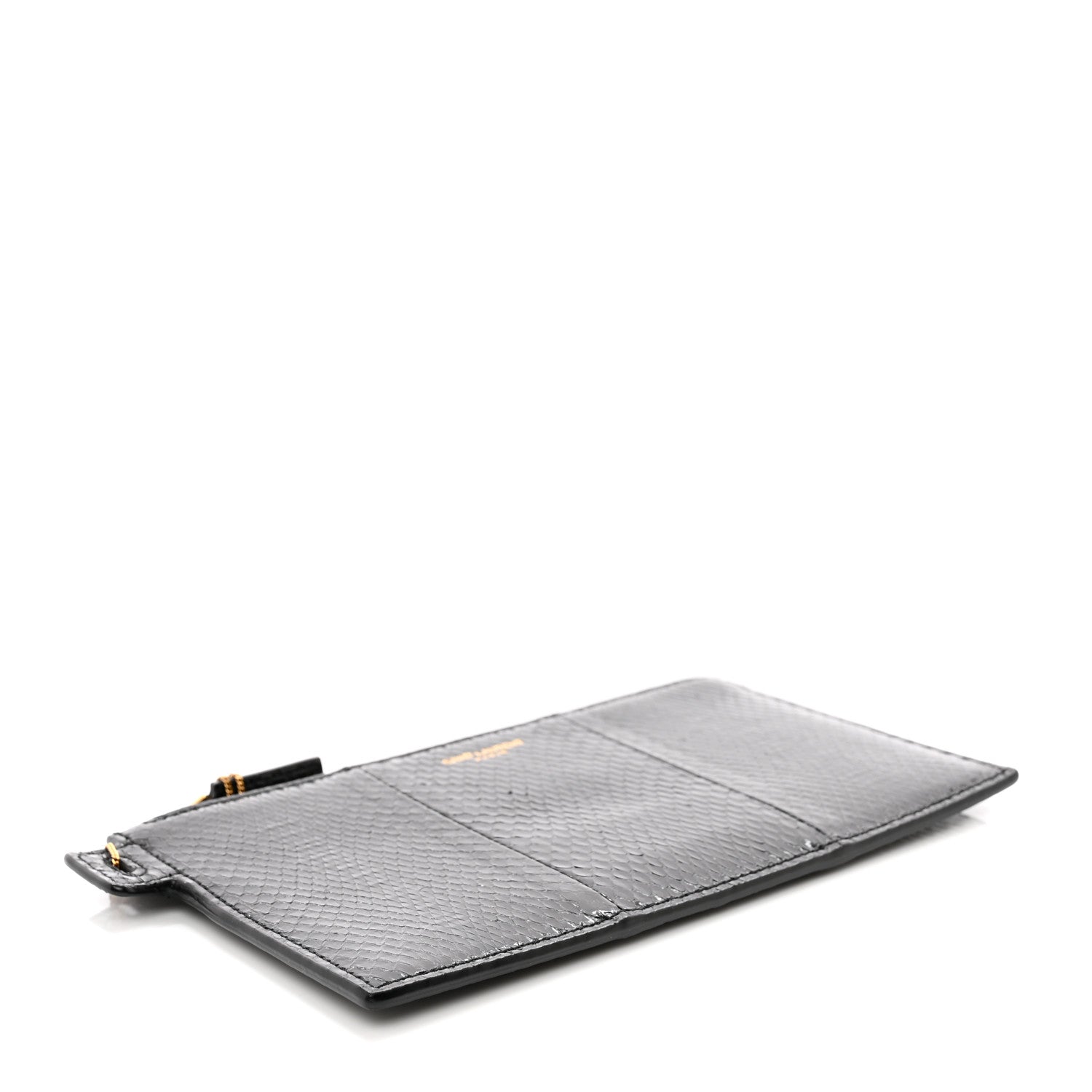 Saint Laurent SAINT LAURENT Snakeskin Pouch With Chain Black 4 of 8