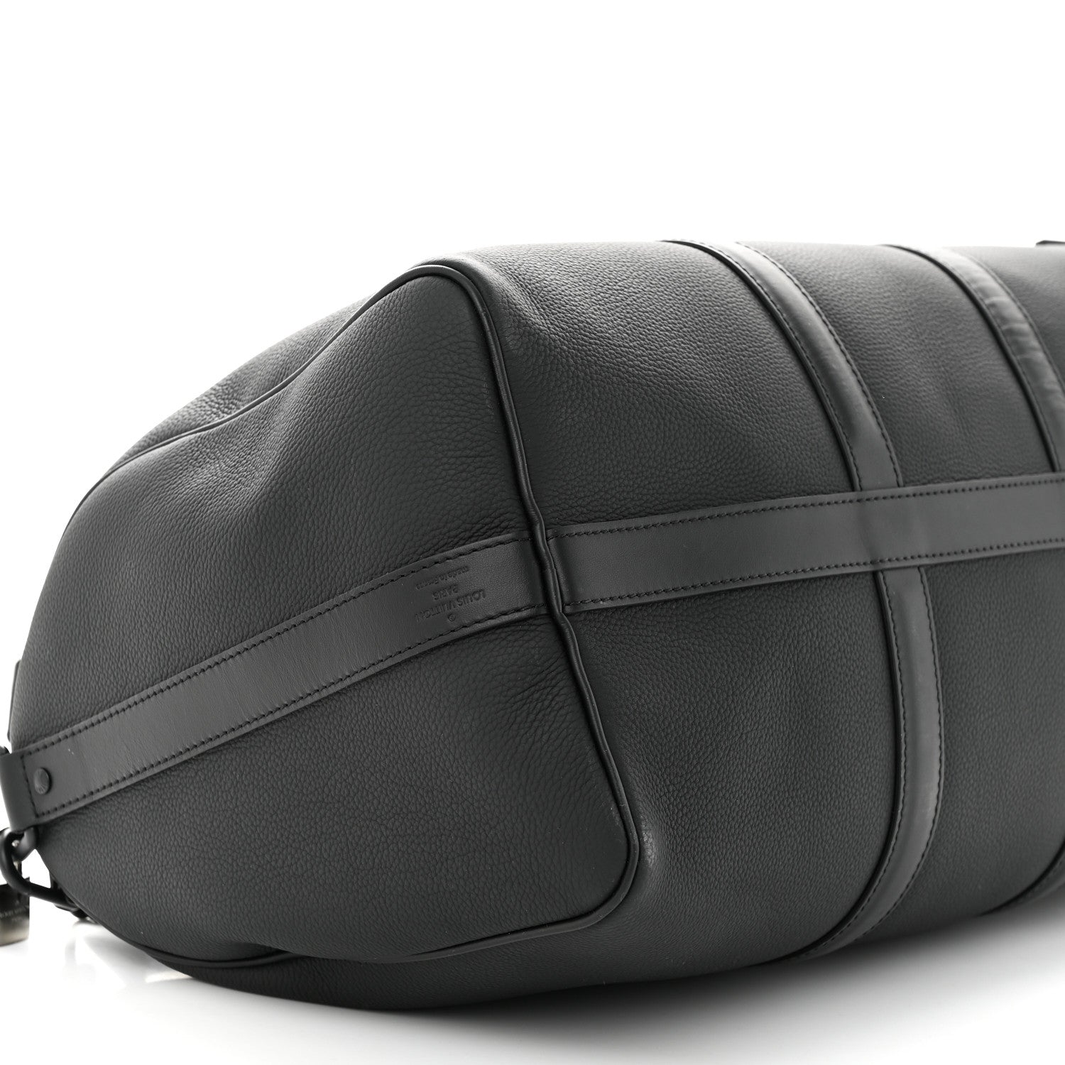 Louis Vuitton Grained Calfskin Aerogram Keepall Bandouliere 40 Black 7 of 16