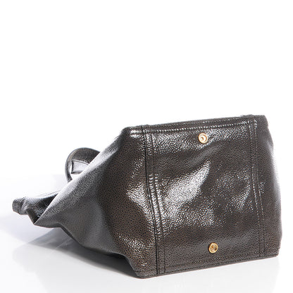 Saint Laurent Pebbled Patent Small Downtown Grey 4 of 8