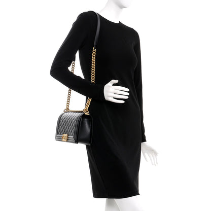 Chanel Caviar Quilted Medium Boy Flap Black 2 of 8