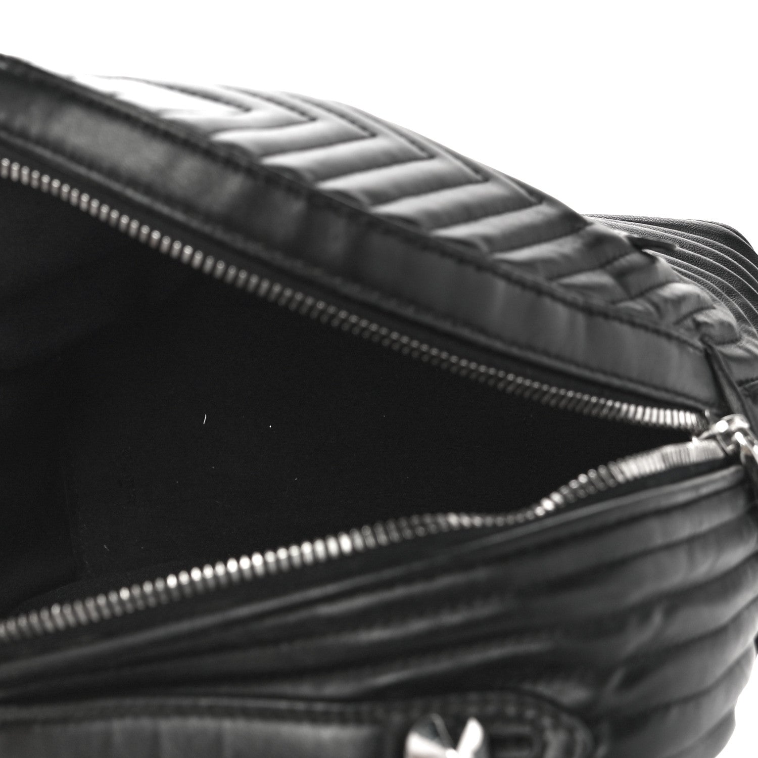 Fendi Shiny Nappa Trapuntata Mini Backpack Black 7 of 9