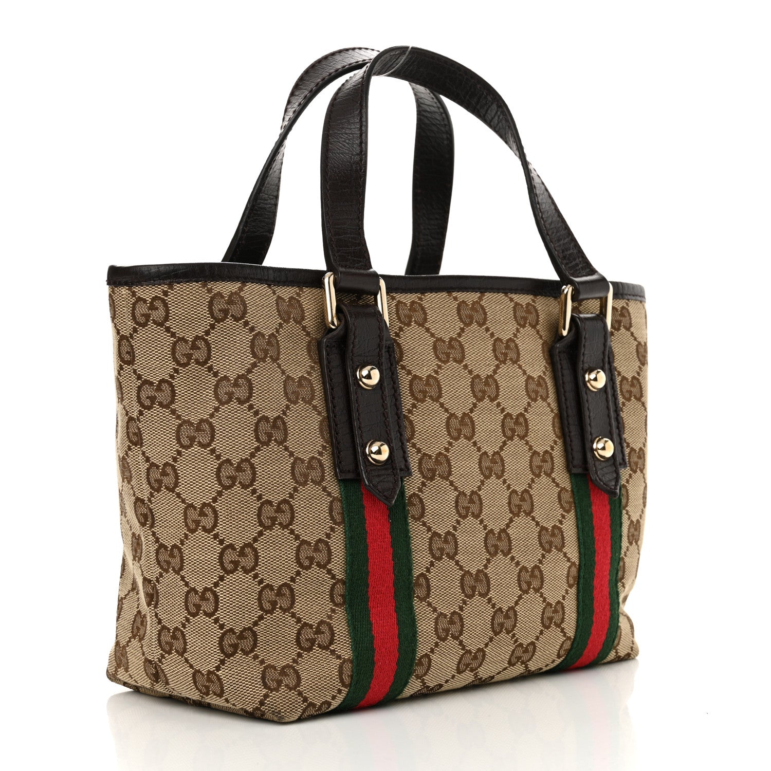 Gucci Monogram Small Jolicoeur Tote Dark Brown 3 of 14