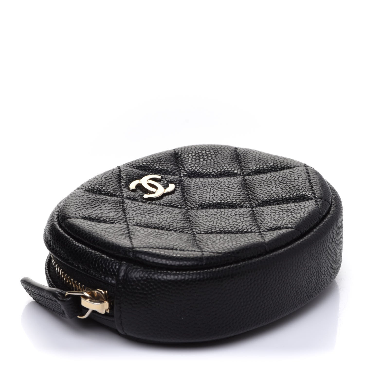 Chanel Caviar Quilted Zip Around Classic Coin Purse Black 4 of 9