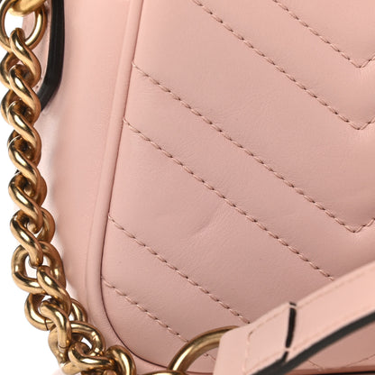 Gucci Calfskin Matelasse Small GG Marmont Chain Shoulder Bag Perfect Pink 12 of 12