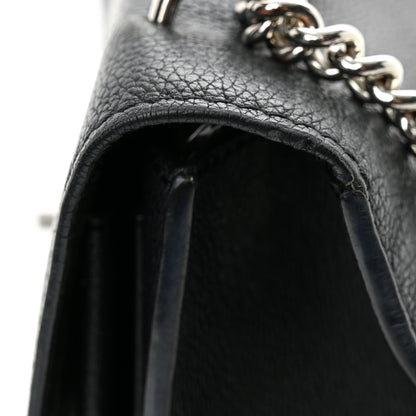 Louis Vuitton Soft Calfskin Mylockme Chain Bag BB Black 10 of 11
