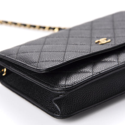 Chanel Caviar Quilted Wallet On Chain WOC Black 6 of 12