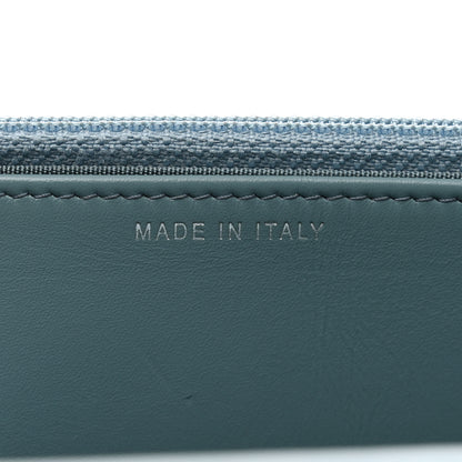 Chanel Lambskin Camellia Studded Wallet on Chain WOC Blue 7 of 12