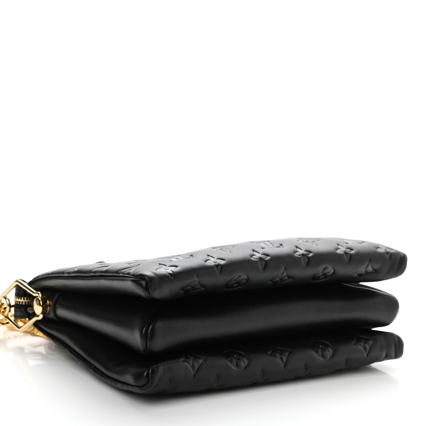 Lambskin Embossed Monogram Coussin PM Black
