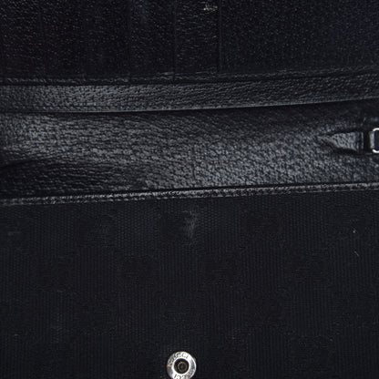 Gucci Monogram Metal Bar Chain Wallet Black 9 of 19