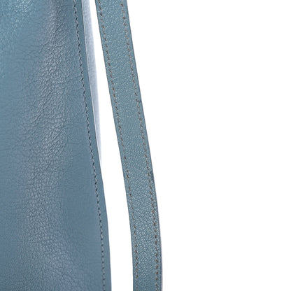Miu Miu Goatskin Madras Shopping Tote Azzurro 12 of 12