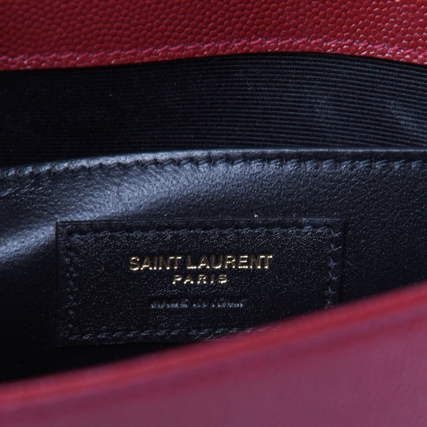 Grain De Poudre Small Monogram Kate Satchel Rouge Eros