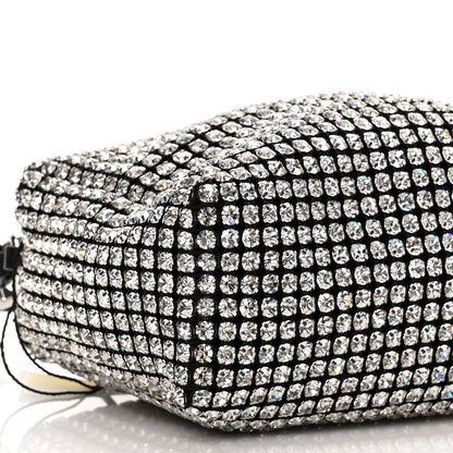 Alexander Wang Mesh Crystal Rhinestone Mini Heiress Pouch Black Silver 8 of 9