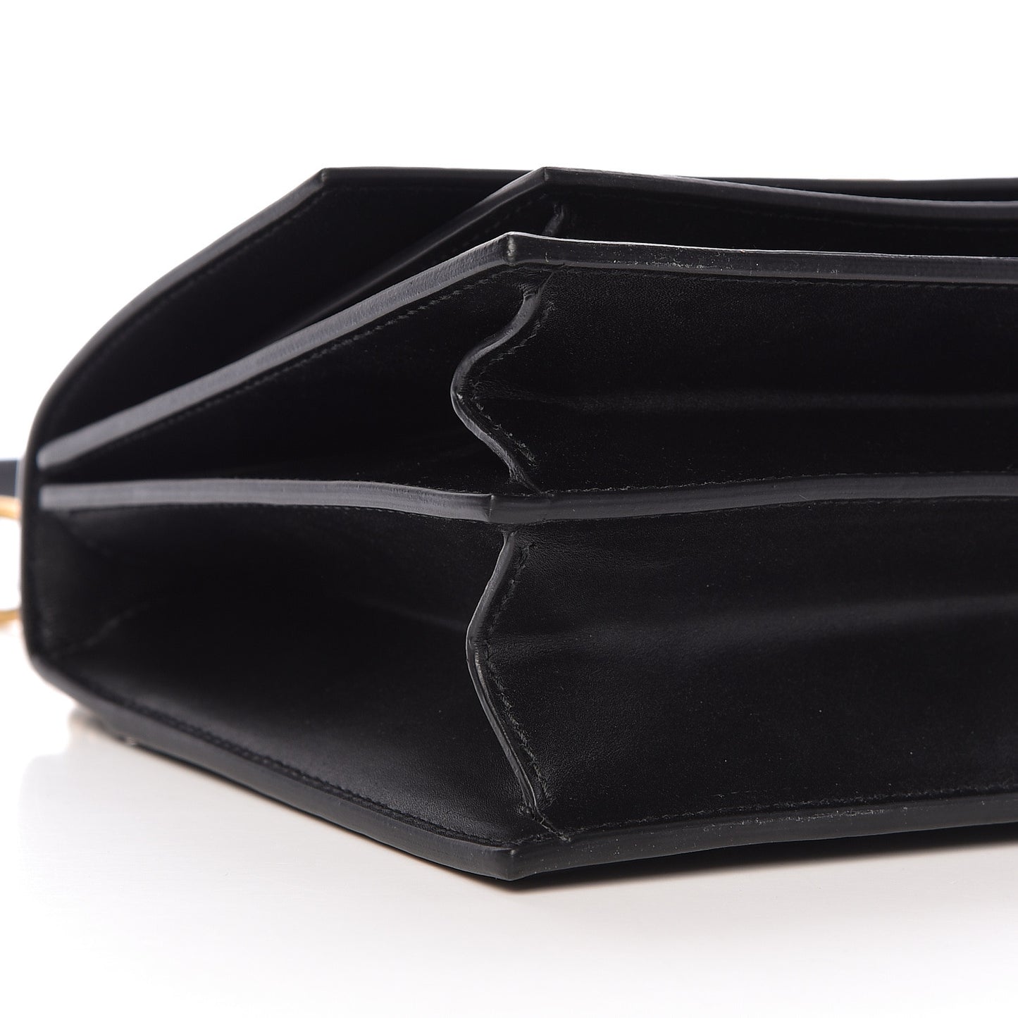 Box Calfskin S Sharp Chain Shoulder Bag Black