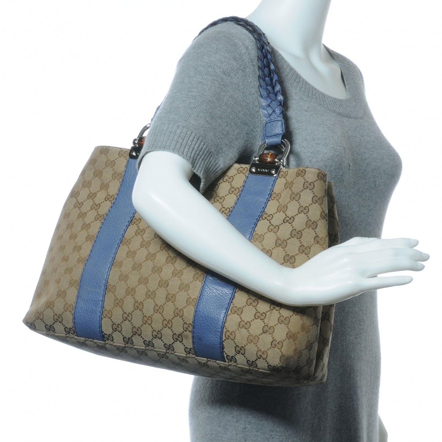 Monogram Bamboo Bar Medium Tote