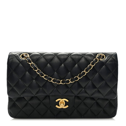 Chanel Lambskin Quilted Medium Double Flap Black 1 of 9