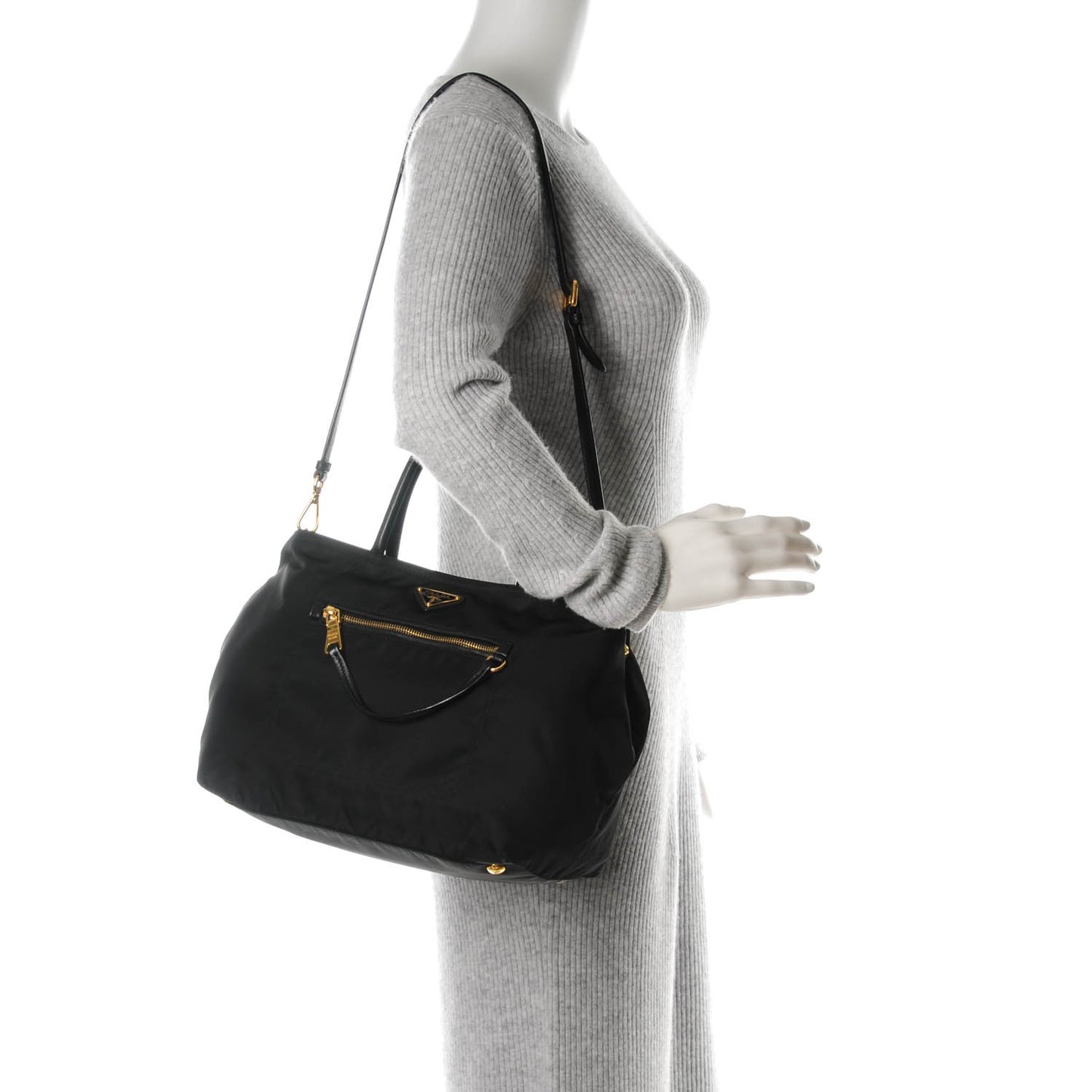 Tessuto Nylon Tote Nero Black