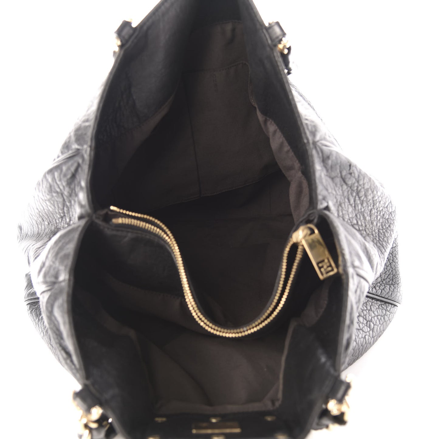 Crinkled Lambskin Mia Tote Black