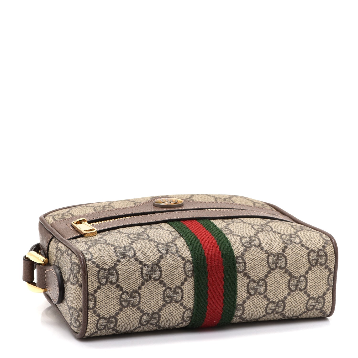 Gucci GG Supreme Monogram Web Mini Ophidia Shoulder Bag Brown 4 of 10