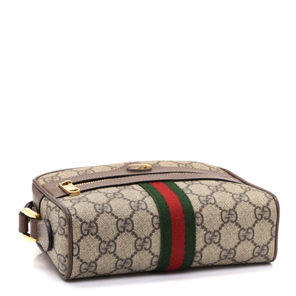 Gucci GG Supreme Monogram Web Mini Ophidia Shoulder Bag Brown 4 of 10