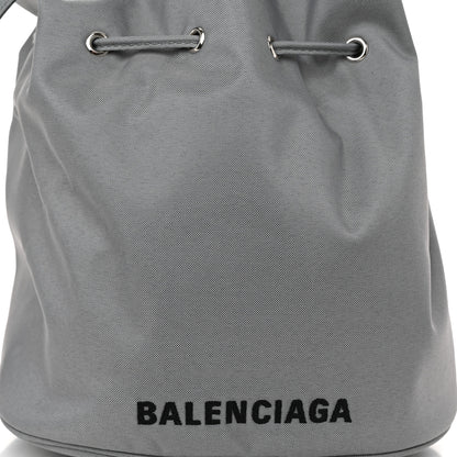 Balenciaga Nylon Wheel Logo Bucket Bag XS Gris Cendre 7 of 9