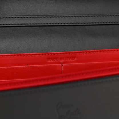 Christian Louboutin Calfskin Beaded Chain Wallet Dark Gray 7 of 9