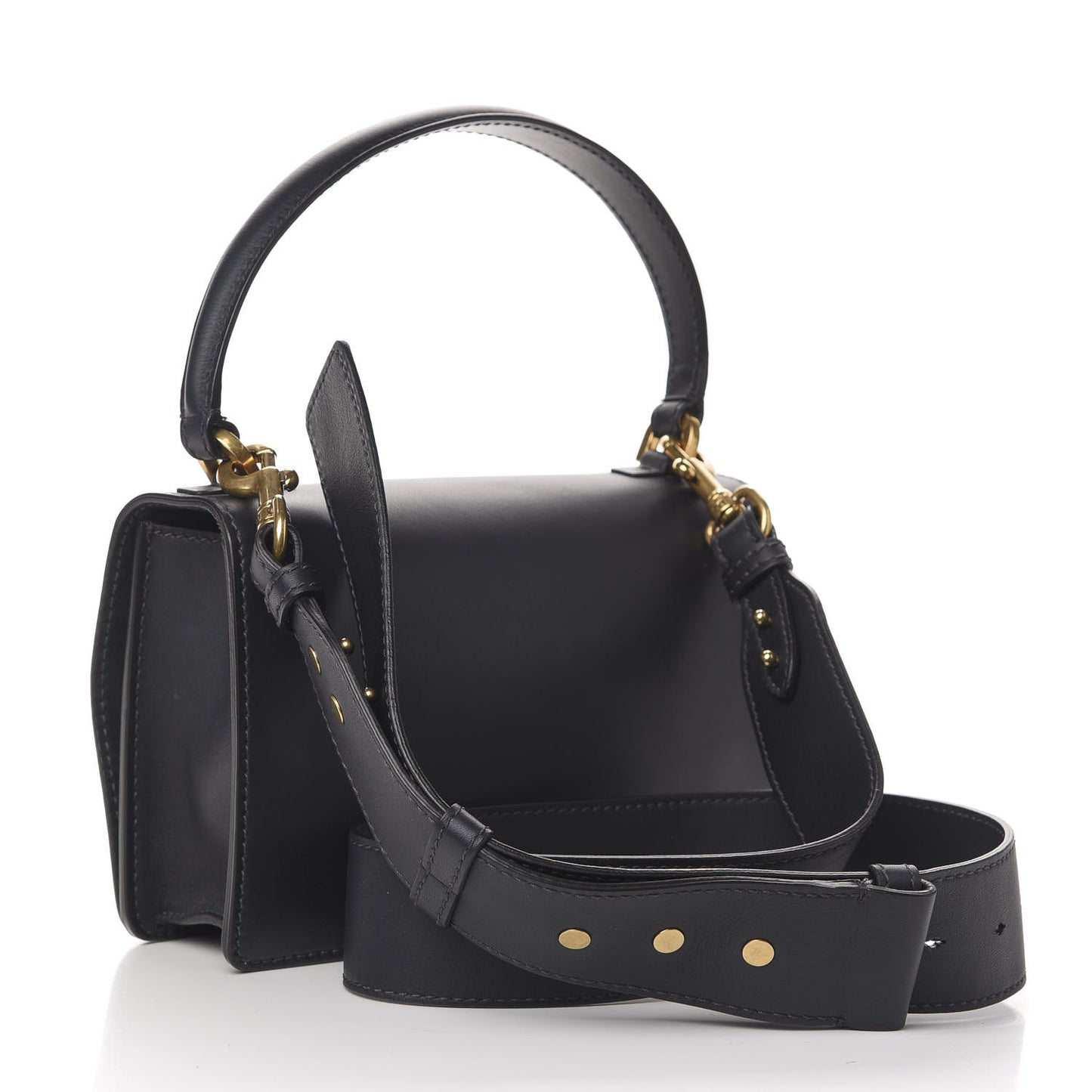 Smooth Calfskin Dio(r)evolution Top Handle Medium Flap Deep Blue