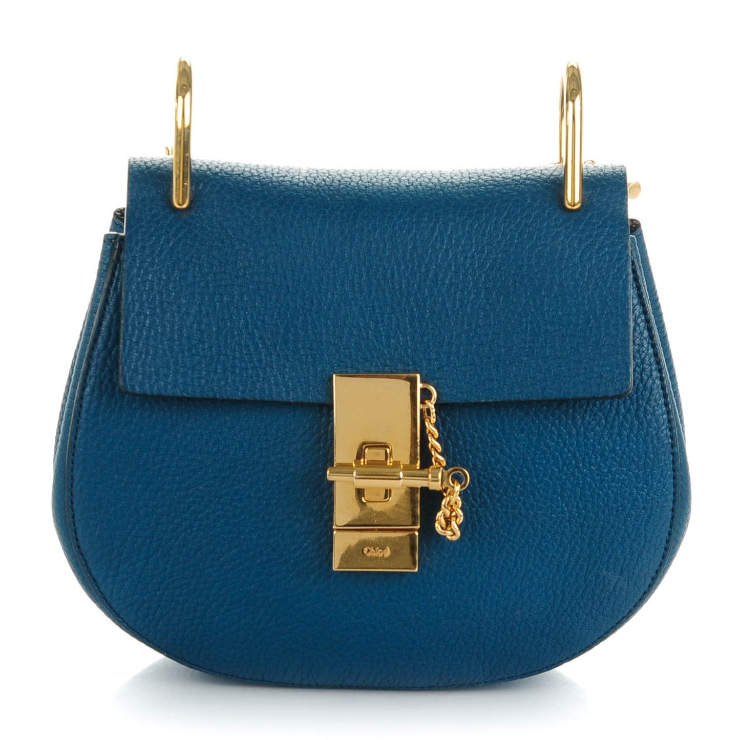 Grained Lambskin Mini Drew Shoulder Bag Factory Blue