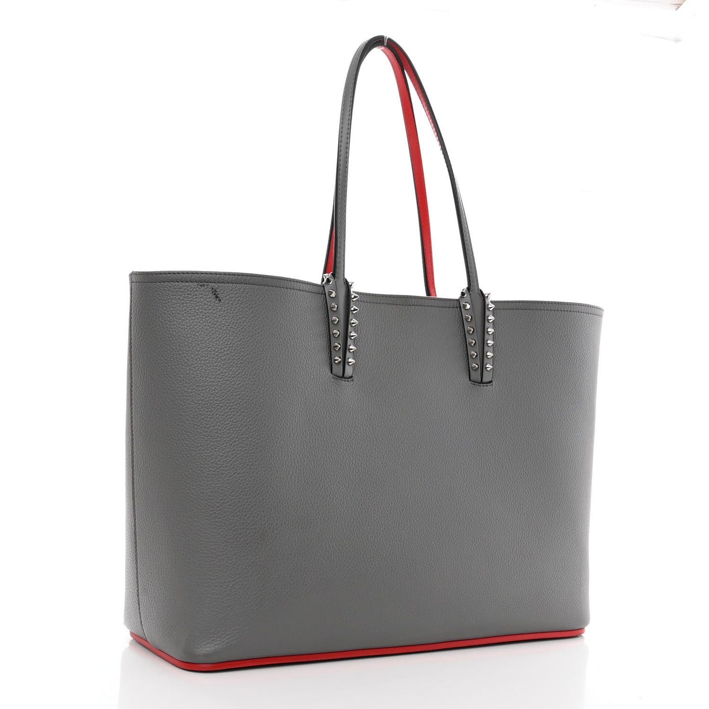 Calfskin Spikes East West Cabata Tote Kraft Red