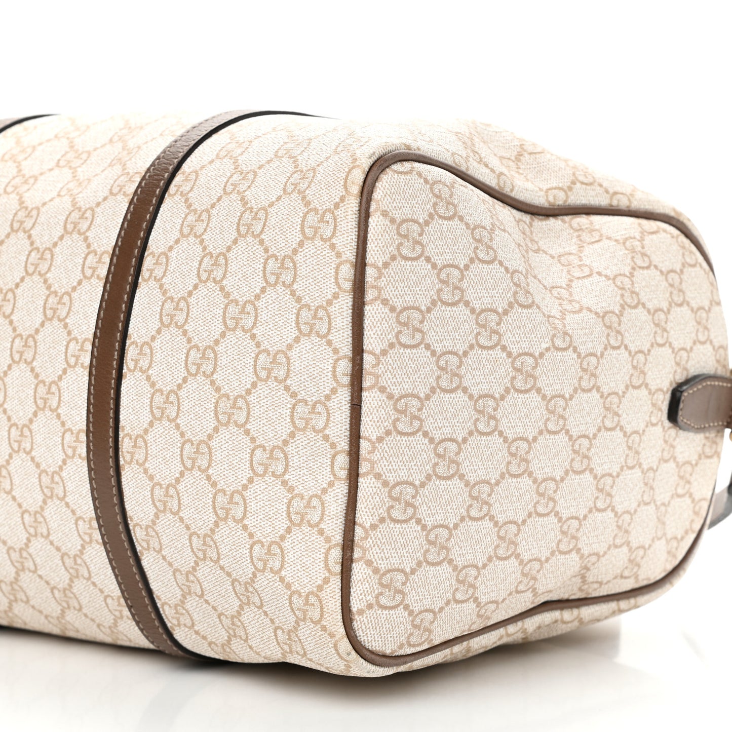 GG Supreme Monogram Calfskin Medium Nice Boston New Mystic White Beige Brown