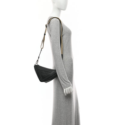 Prada Saffiano Cuir Triangle Logo Embossed Triangle Shoulder Bag Black 18 of 18