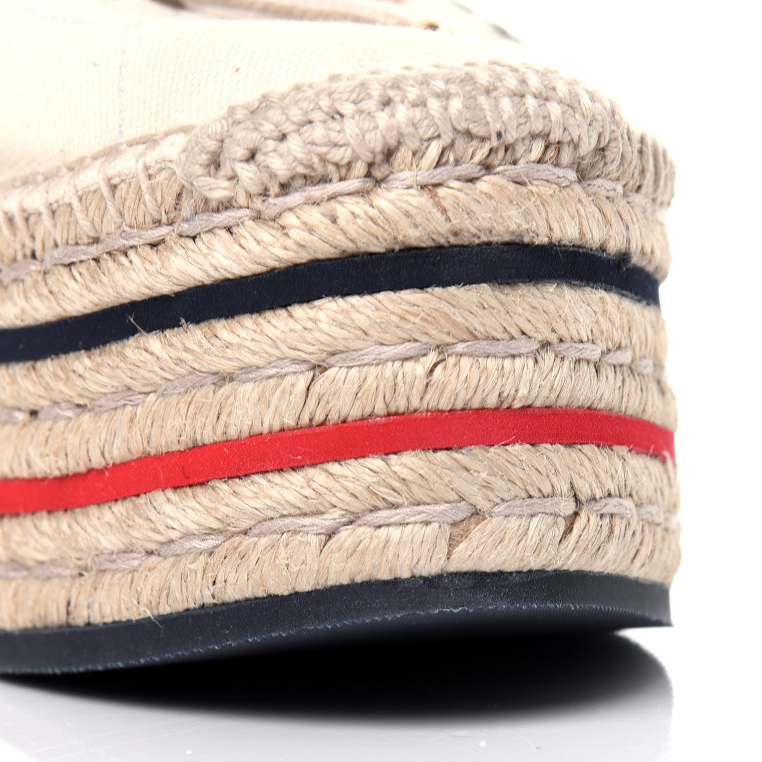 Gucci Canvas Logo Lace-Up Platform Espadrilles 40.5 Greggio Grege 10 of 16