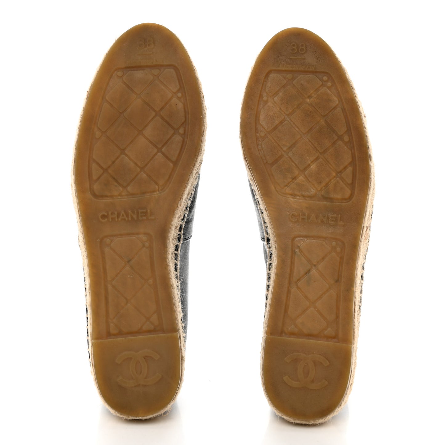 Lambskin CC Espadrilles 38 Black