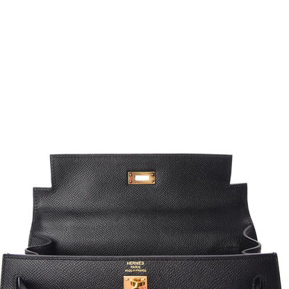 Hermes Epsom Kelly Sellier 25 Black 28 of 34