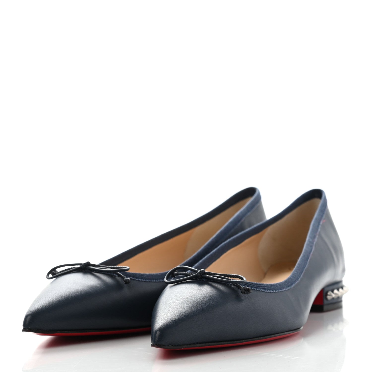 Christian Louboutin Nappa Spiked Hall Flats 40.5 Version Nocturne 3 of 7