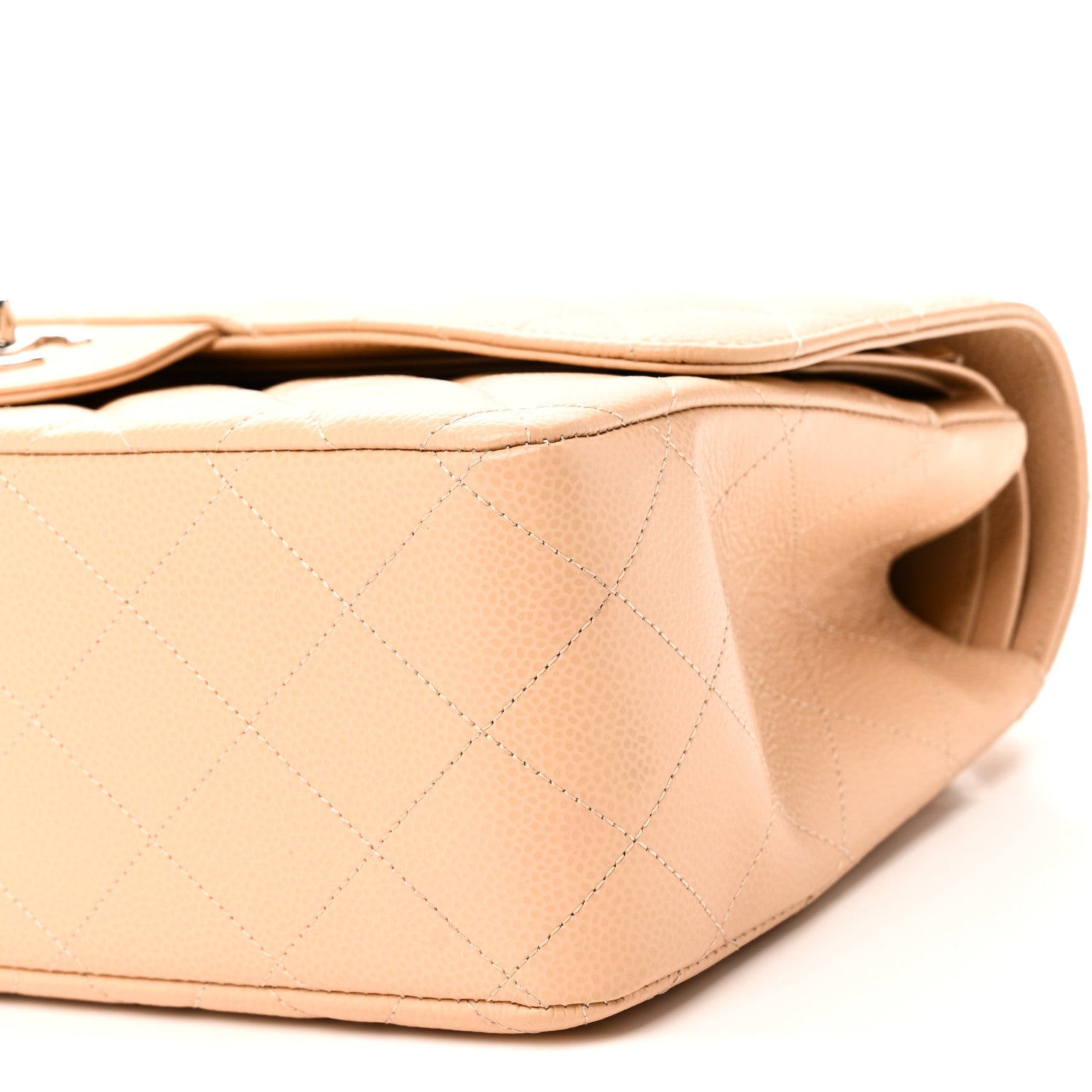 Chanel Caviar Quilted Jumbo Double Flap Beige 10 of 11